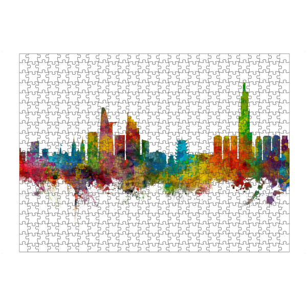 artboxONE Puzzle "Ho Chi Minh City Vietnam Skyline" artboxONE - Städte - Ho chi minh city,Vietnam,Skyline,Cityscape,Painting,Watercolour,Stadtbild