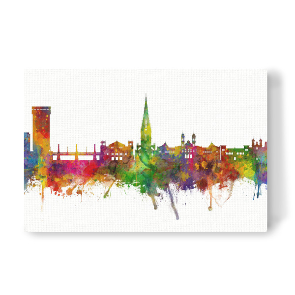 Leinwandbild "San Sebastian Spain Skyline" artboxONE - Städte - San sebastián,Spain,Skyline,Cityscape,Painting,Watercolour,Stadtbild