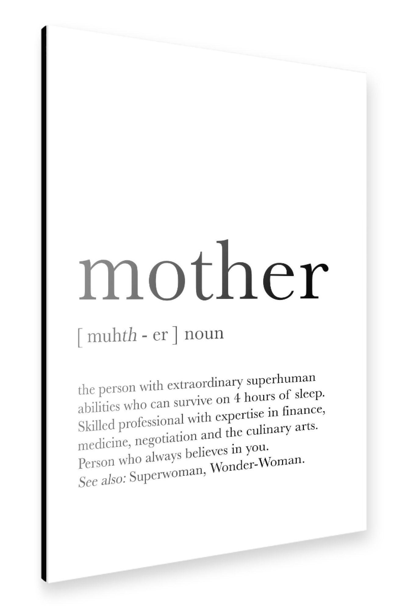 Alu-Dibond "Mother Definition" 75x50 cm artboxONE