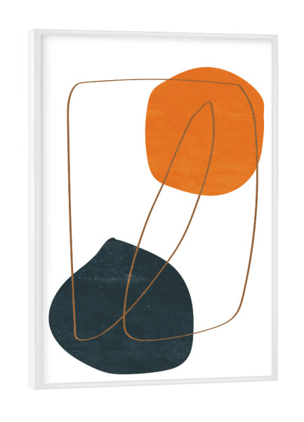 Poster mit weißem Rahmen "Abstract Minimalist Geometric" artboxONE - Abstrakt - Abstract geometric,Abstract,Minimalist,Geometric