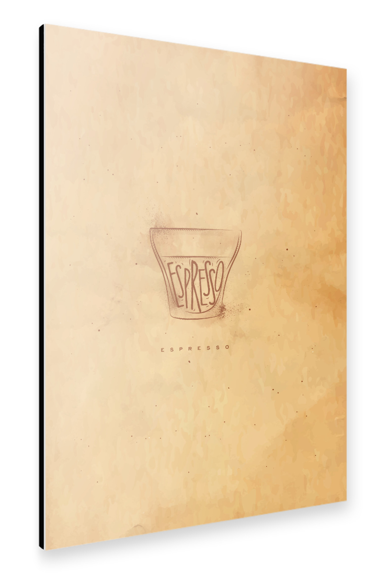 Alu-Dibond "Espresso cup craft" 75x50 cm artboxONE