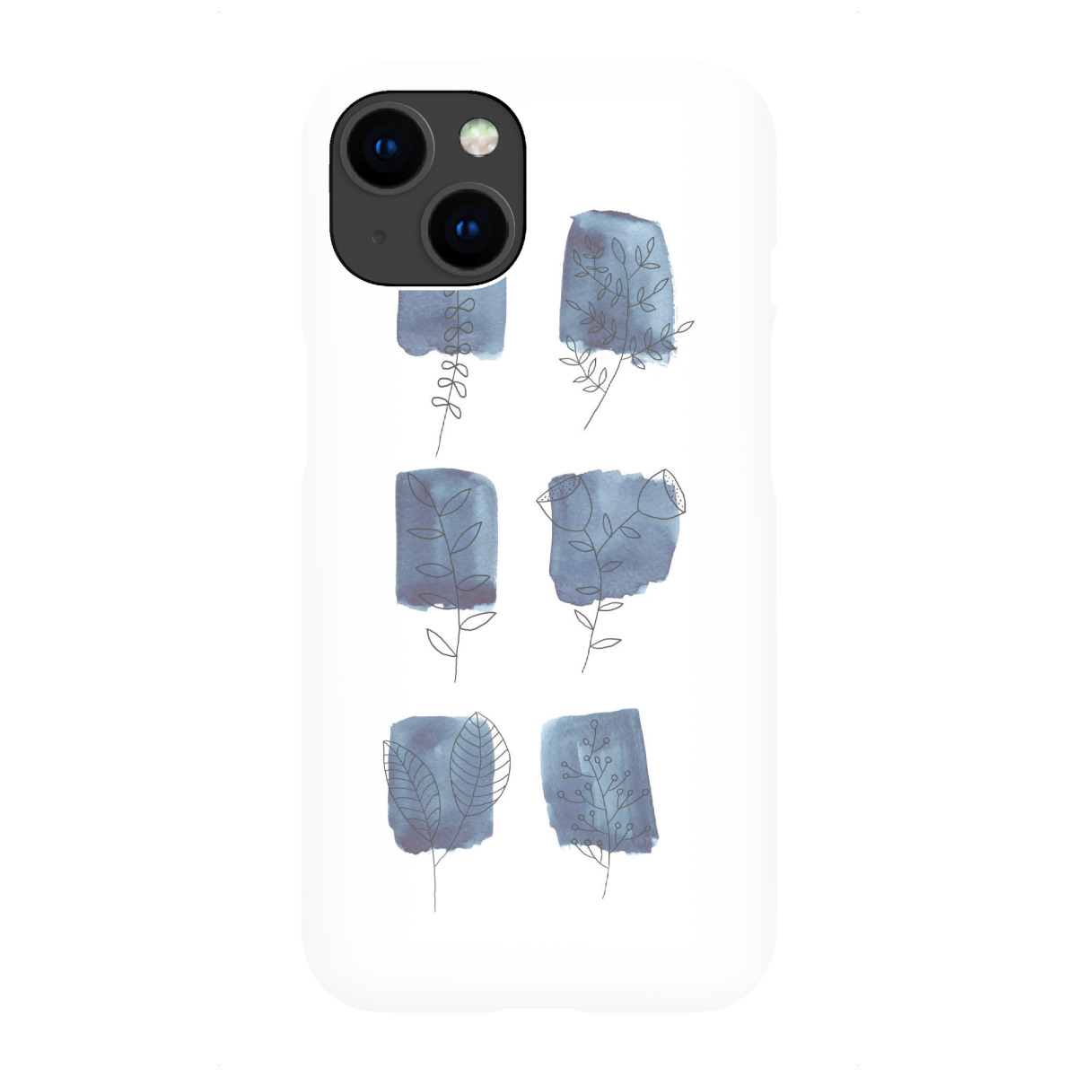 iPhone "Floral blau" Premium-Case Handyhülle artboxONE
