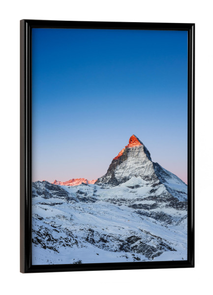 Poster mit schwarzem Rahmen "Matterhorn at sunrise, Switzerland" artboxONE - Natur,Reise