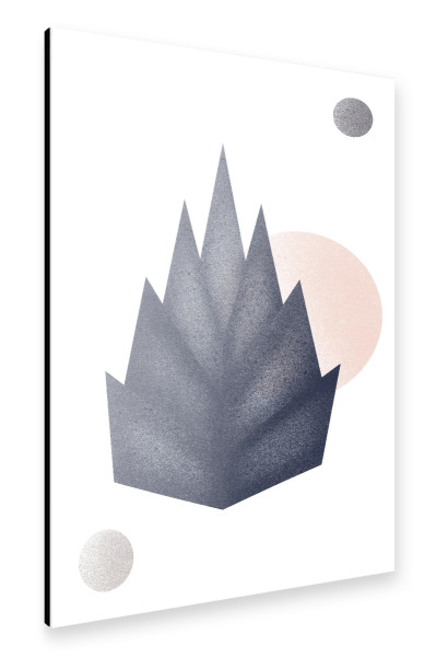 Alu-Dibond "Leaf Grey Impression" 30x20 cm artboxONE