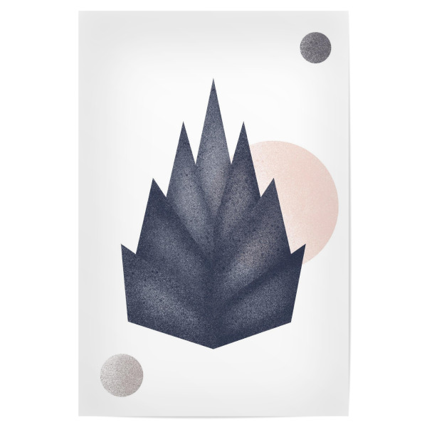 Poster "Leaf Grey Impression" artboxONE - Abstrakt,Geometrie - Leaf,Nature,Abstract,Texture,Grey,Black,Mild