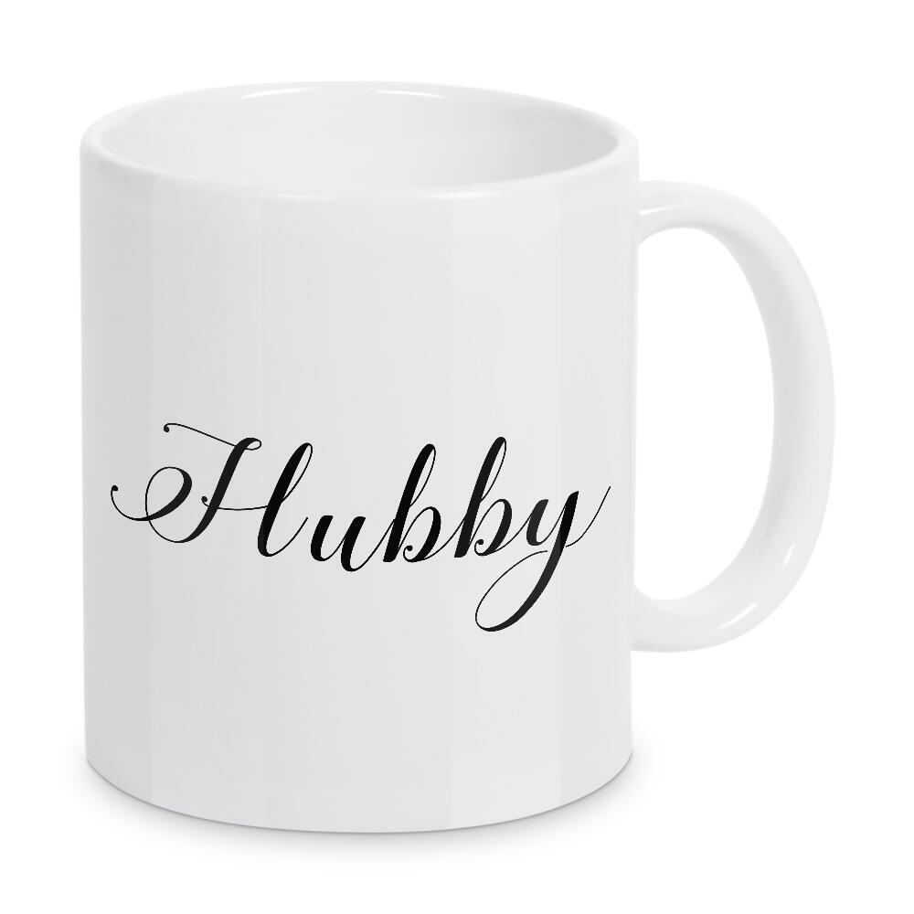 Tasse "Hubby" artboxONE - Typografie,Schwarzweiß,Liebe - Hubby,Ehemann,Liebe,Liebe,Ehemann,Ehe,Mann,Typografie,Typo