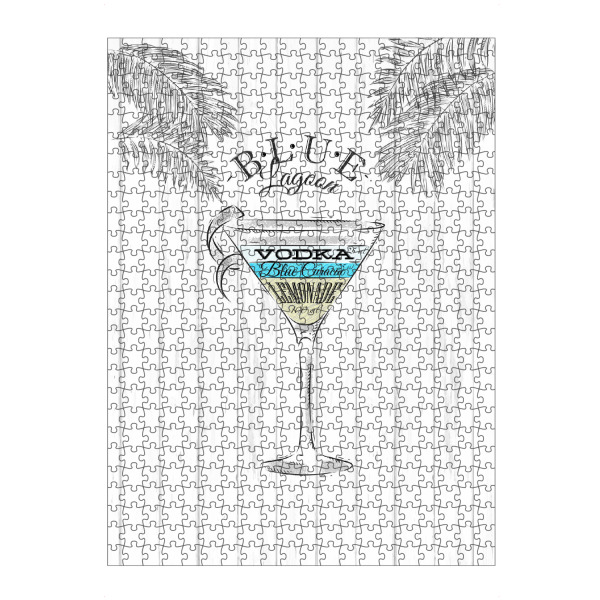 Puzzle Ravensburger "Blue lagoon cocktail wood" artboxONE - Essen & Trinken / Alkohol