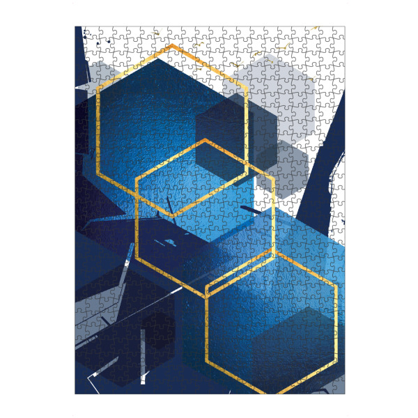 Puzzle Ravensburger "Digital Landscape Blue and Gold" artboxONE - Abstrakt,Geometrie