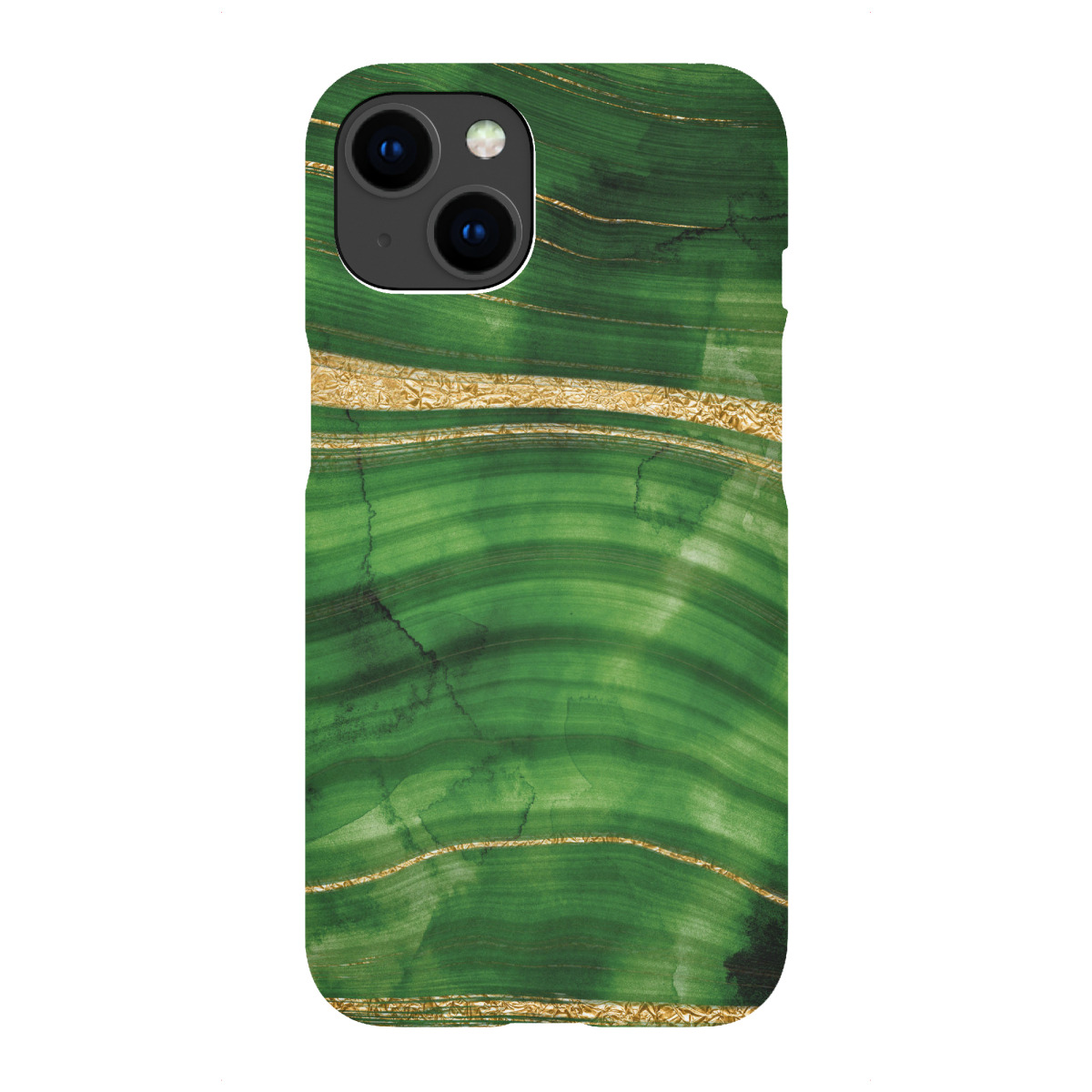 iPhone "Malachite Green and Gold Marble" Premium-Case Handyhülle artboxONE