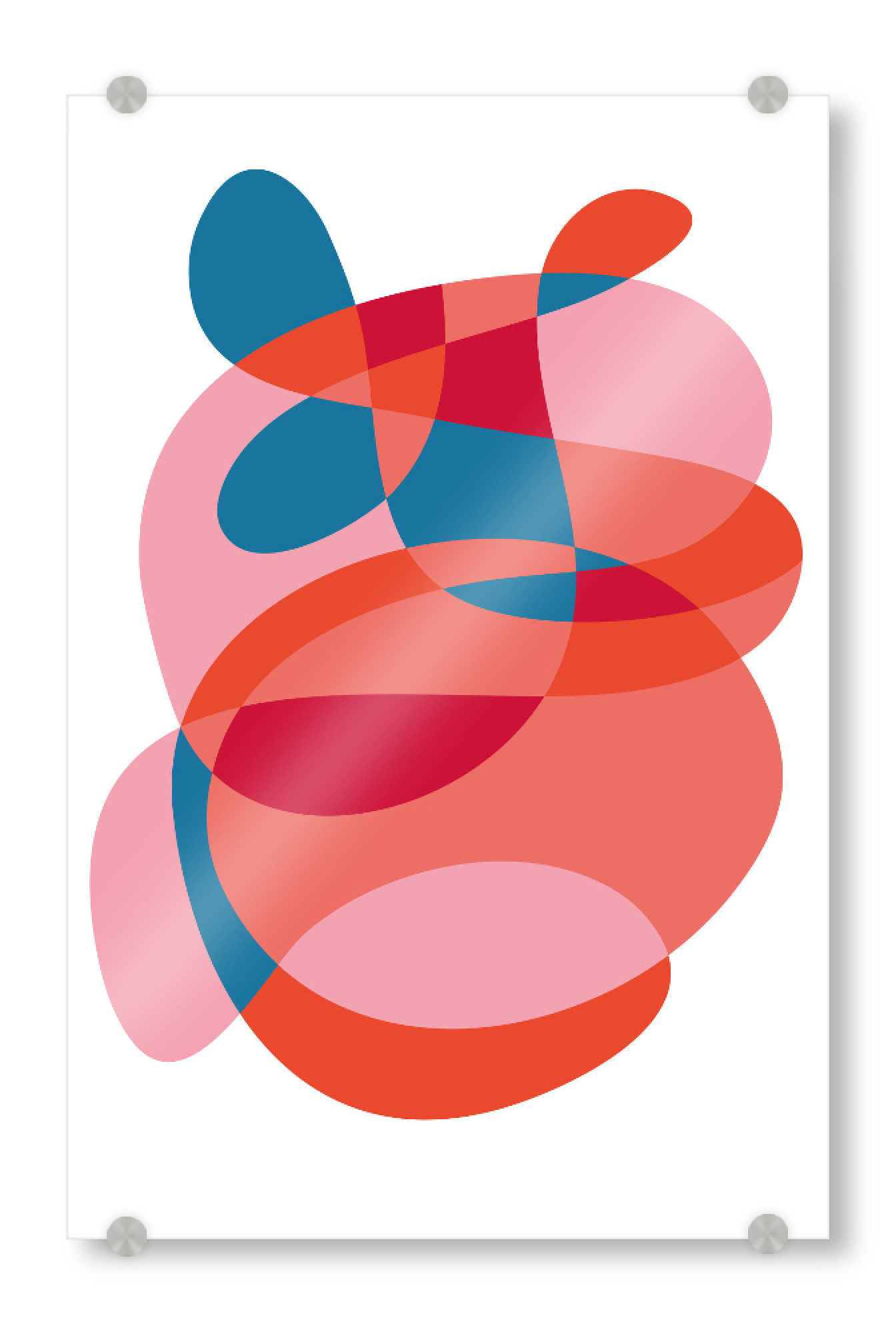 Acrylglasbild "Colorful Spot in Coral Colors" artboxONE - Abstrakt