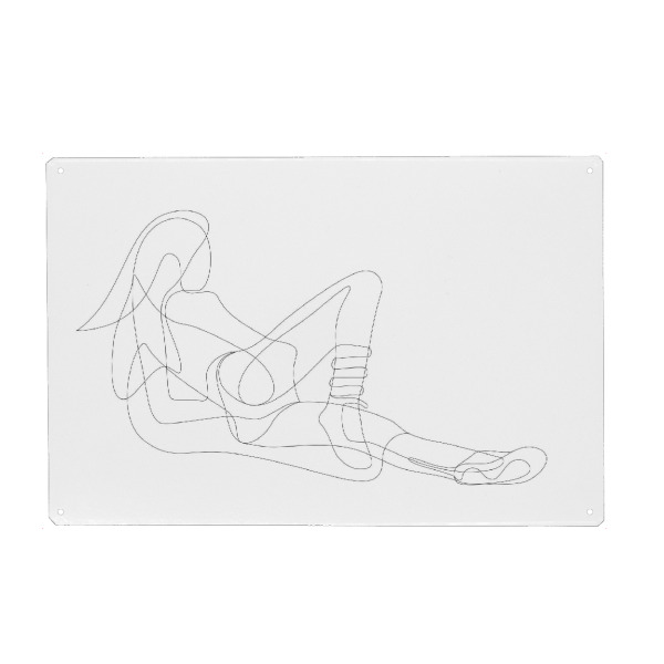 Holzbild "Woman Reclining" artboxONE - Abstrakt,Menschen,Schwarzweiß