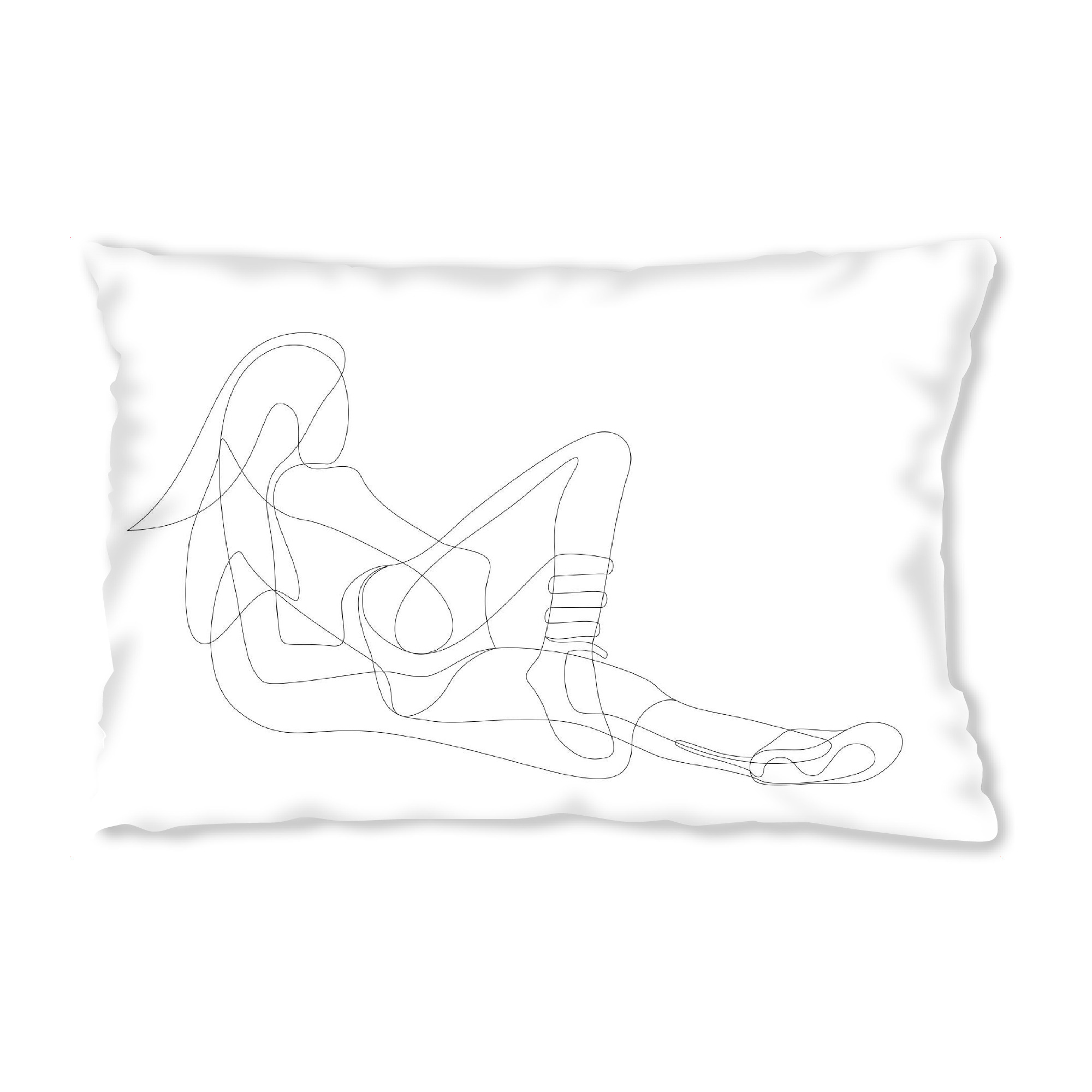 Design-Kissen "Woman Reclining" artboxONE - Abstrakt,Menschen,Schwarzweiß