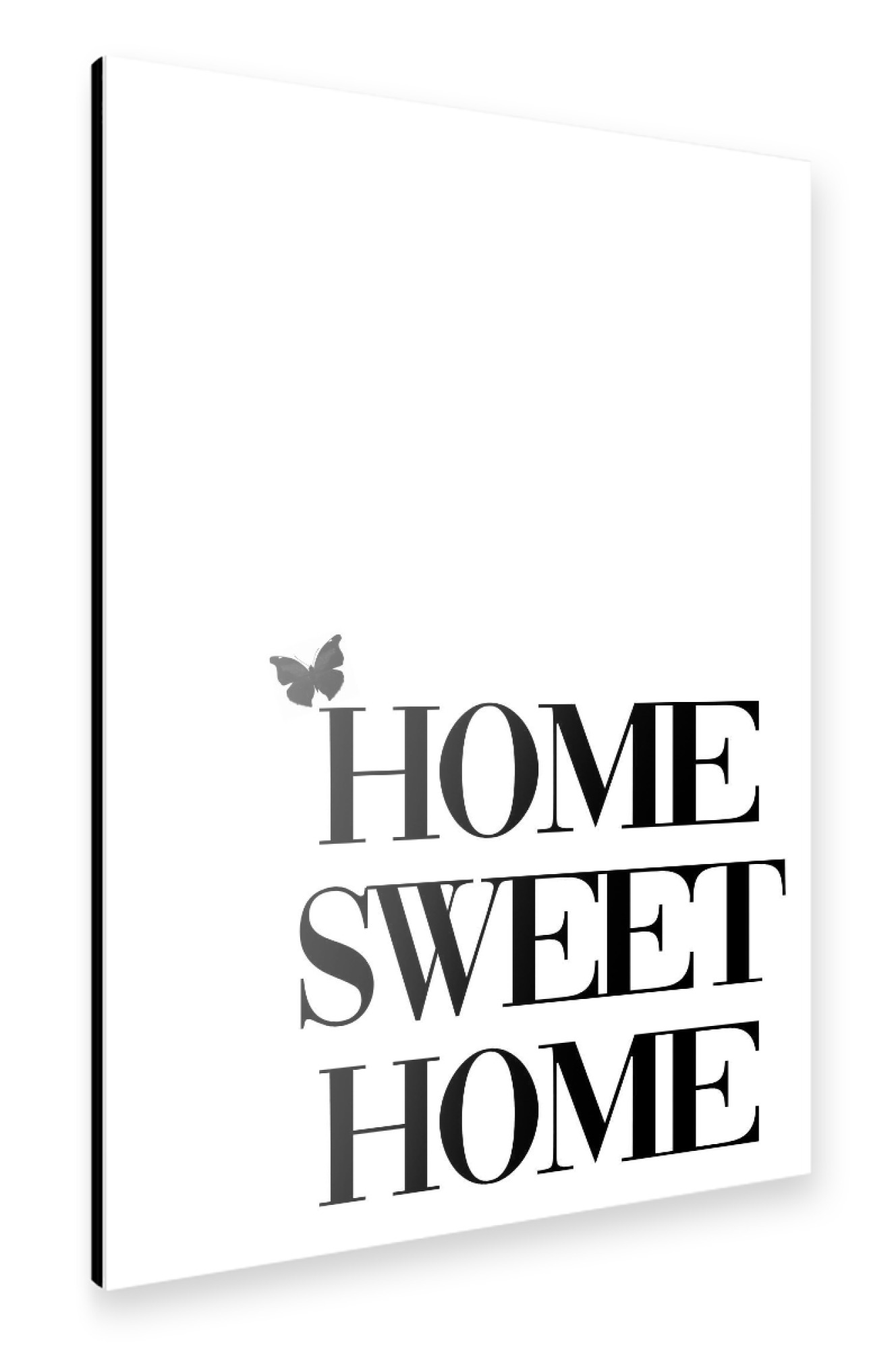 Alu-Dibond "HOMESWEETHOME Schmetterling" 75x50 cm artboxONE