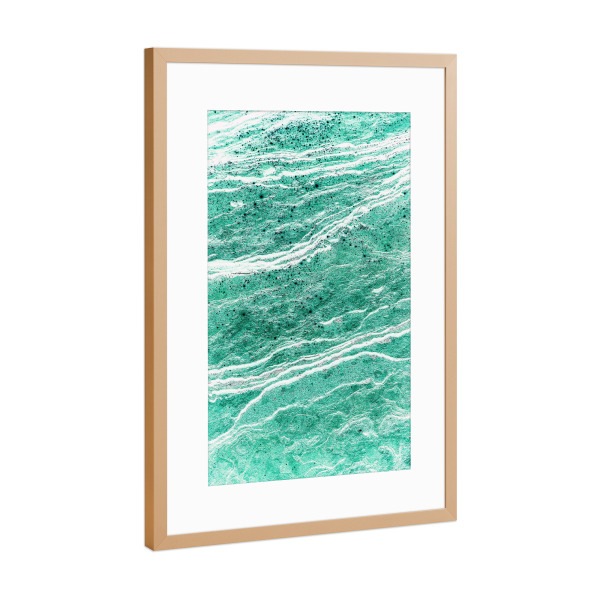 Poster mit Rahmen Kupfer "Green Salt" artboxONE - Natur