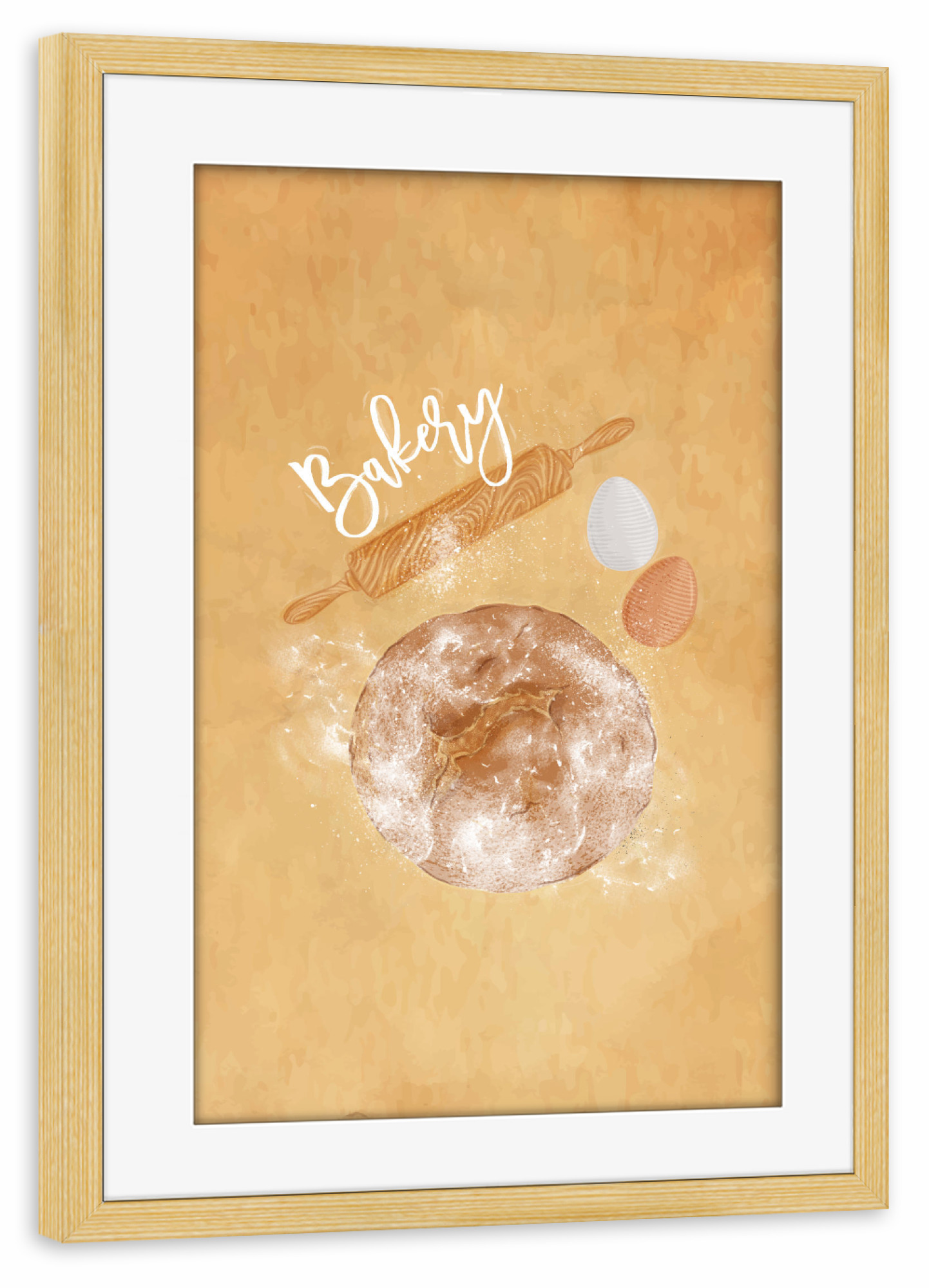 Poster mit Rahmen kiefer "Bakery craft" artboxONE - Essen & Trinken