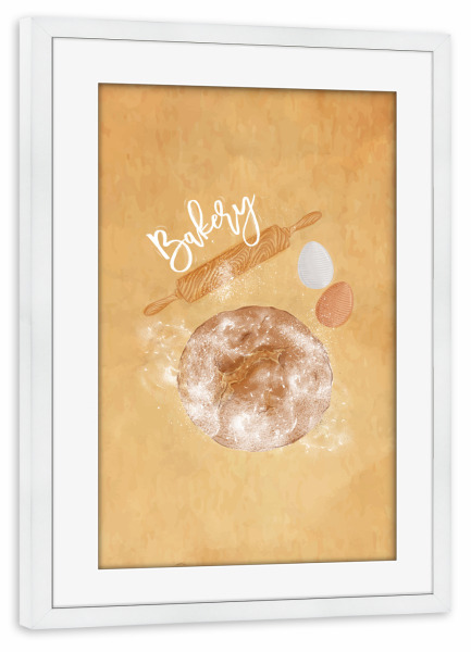 Poster mit Rahmen weiß "Bakery craft" artboxONE - Essen & Trinken