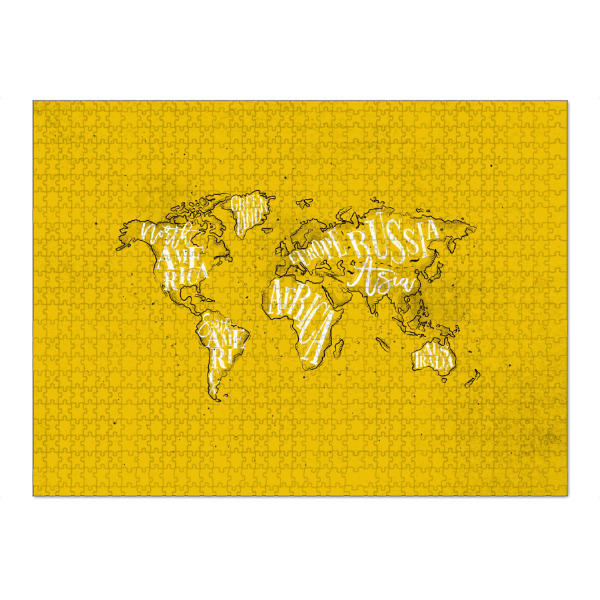 Puzzle Ravensburger "Worldmap vintage yellow" artboxONE - Reise,Kartografie