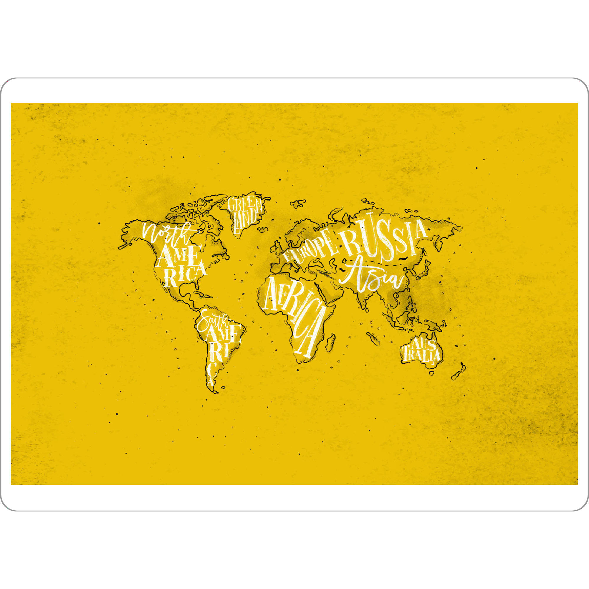 Tischset "Worldmap vintage yellow" artboxONE - Reise,Kartografie