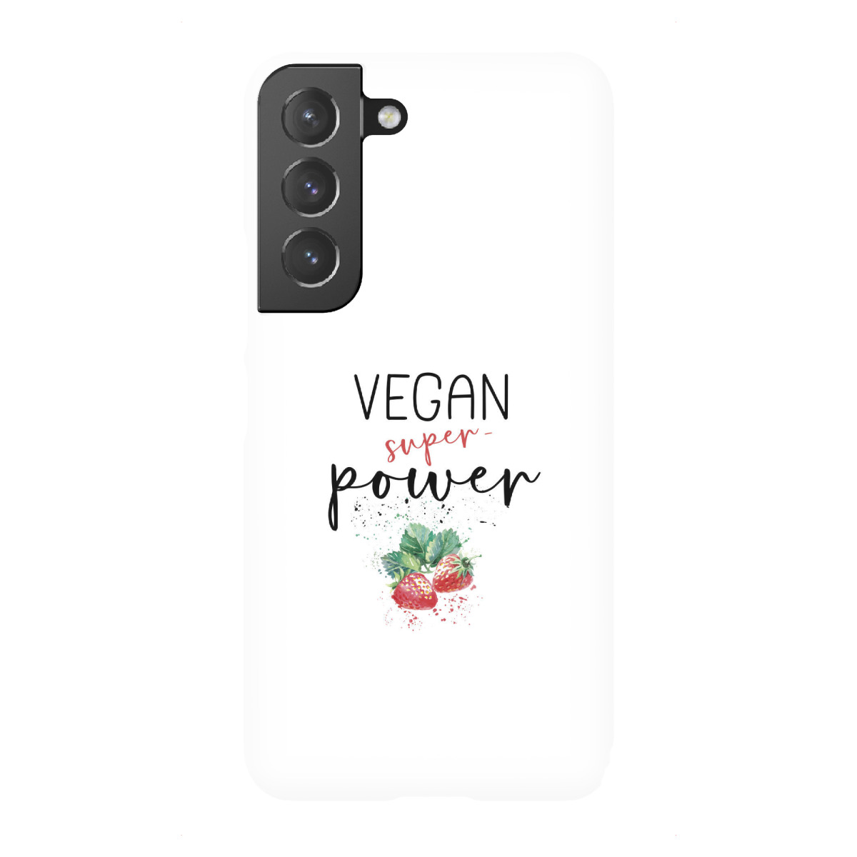 Samsung Galaxy "VEGAN SUPERPOWER Erdbeeren" Premium-Case Handyhülle artboxONE