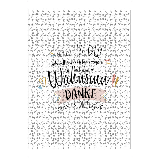 Puzzle Ravensburger "Du bist der Wahnsinn" artboxONE - Typografie,Liebe,Für Mama