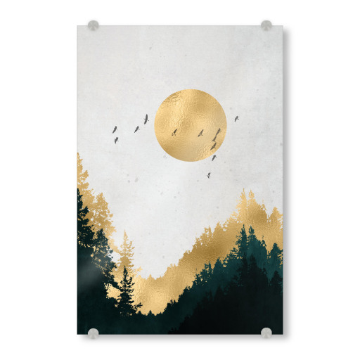 Wald Gold abstrakt