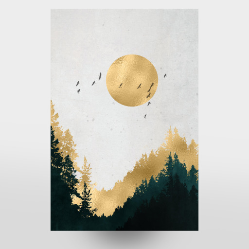 Wald Gold abstrakt