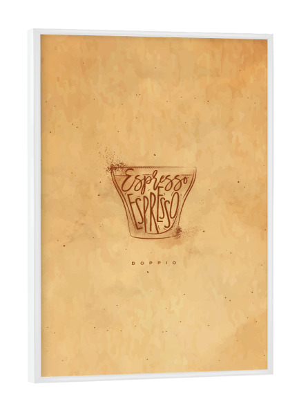 Poster mit weißem Rahmen "Doppio cup craft" artboxONE - Essen & Trinken