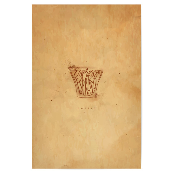 Poster "Doppio cup craft" artboxONE - Essen & Trinken