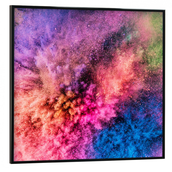 Poster mit schwarzem Rahmen 30x30 cm "Holi powder bursting up" artboxONE - Abstrakt,Festivals