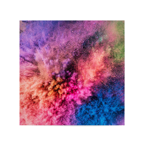 Poster 20x20 cm "Holi powder bursting up" artboxONE - Abstrakt,Festivals