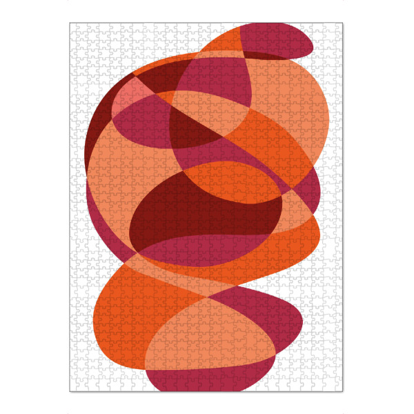 Puzzle Ravensburger "Colorful Splash in Coral Colors" artboxONE - Abstrakt - Coral,Spot,Splash,Abstract,Elegant,Red,Orange,Plastic - Bild coral