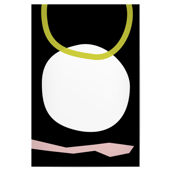 Poster 30x20 cm "Sun Hole Snake black" artboxONE - Abstrakt