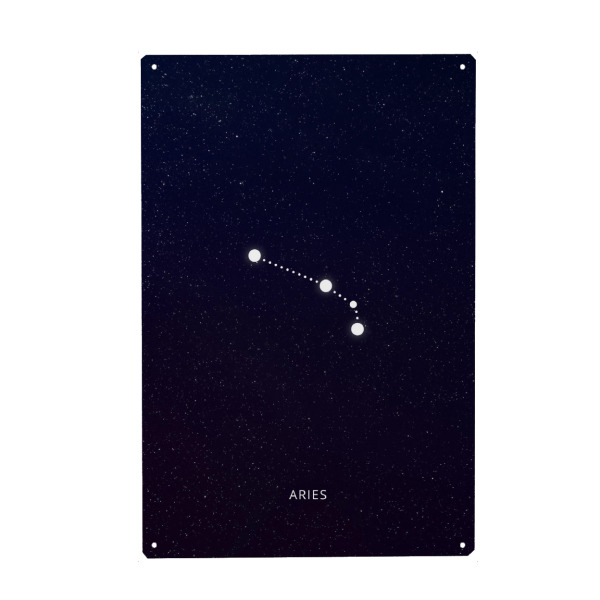 Holzbild "Aries constellation zodiac" artboxONE - Natur,Galaxy - Constellation,Zodiac,Aries,Cosmic,Birthday,Horoscope,Space,Celestial,Astrology