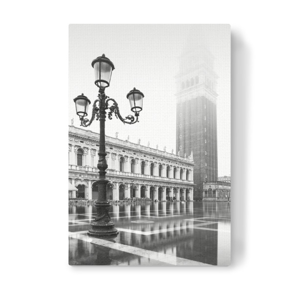 Leinwandbild "Piazzetta und Campanile in Venedig" artboxONE - Städte,Schwarzweiß,Architektur,Städte / Venedig