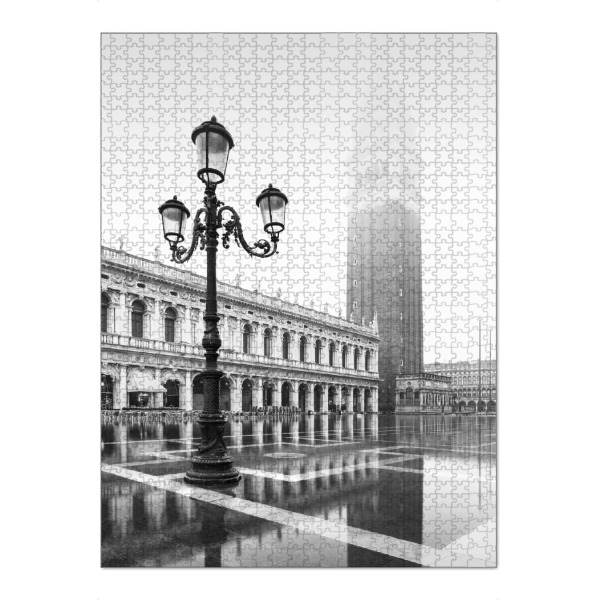 Puzzle Ravensburger "Piazzetta und Campanile in Venedig" artboxONE - Städte,Schwarzweiß,Architektur,Städte / Venedig