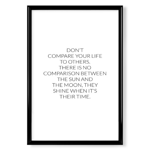 Don't compare