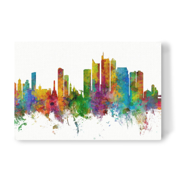 Leinwandbild "Manila Philippines Skyline" artboxONE - Städte - Manila,Philippines,Skyline,Cityscape,Painting,Watercolour,Stadtbild
