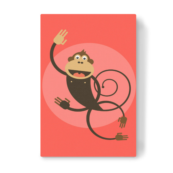 Leinwandbild "Kinderzimmer Affe" artboxONE - Für Kinder - Kinderzimmerdekoration,Affe,Tiere