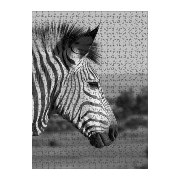 artboxONE Puzzle "Zebra Kopf Portrait seitlich" artboxONE - Natur,Tiere,Schwarzweiß,Reise / Afrika - Zebra,Kopf,Tier,Portrait - Bild zebra
