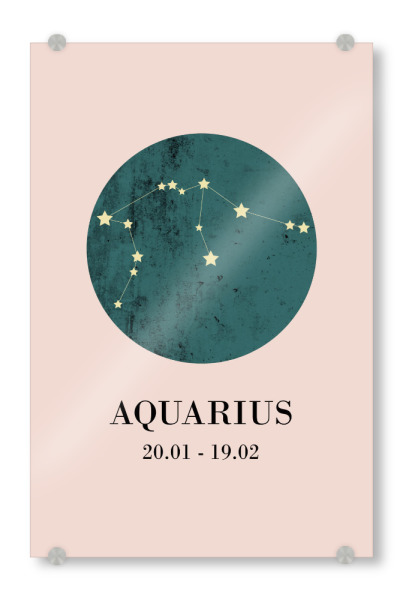 Acrylglasbild "Wasserman" artboxONE - Für Kinder,Galaxy - Zodias,Wassermann,Sternzeichen,Horoskop,Sternenbild,Astrologie,Geburtstag,Geschenk