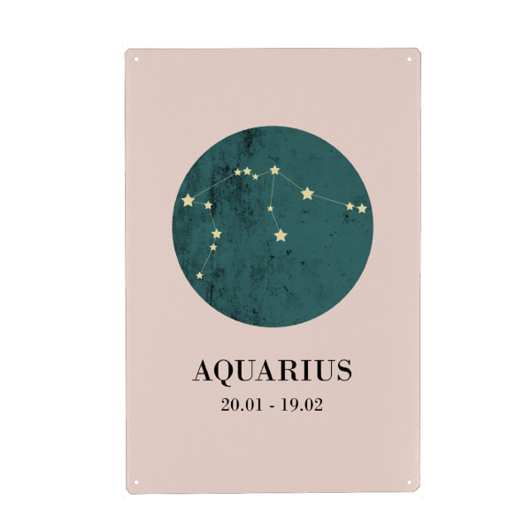 Holzbild "Wasserman" artboxONE - Für Kinder,Galaxy - Zodias,Wassermann,Sternzeichen,Horoskop,Sternenbild,Astrologie,Geburtstag,Geschenk