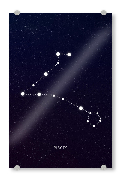 Acrylglasbild "Pisces constellation zodiac" artboxONE - Galaxy - Constellation,Astrology,Zodiac,Cosmic,Birthsign,Horoscope,Space,Pisces