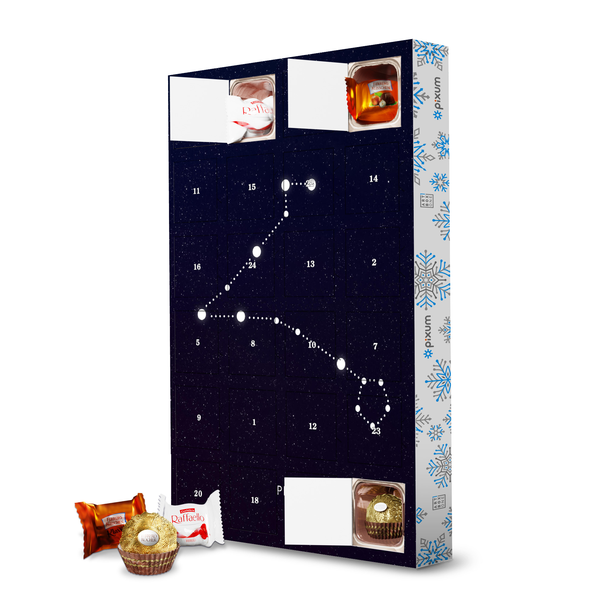 Adventskalender mit Ferrero Pralinen Pisces constellation zodiac artboxONE Adventskalender Galaxy