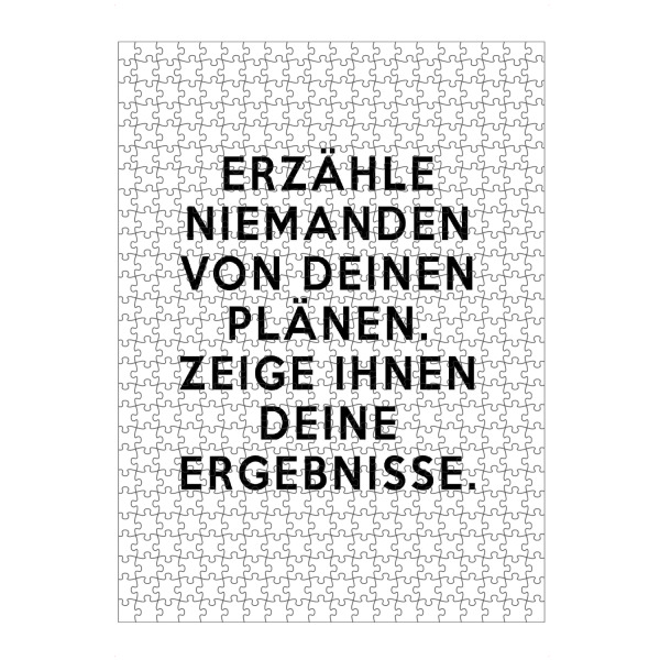 artboxONE Puzzle "PLÄNE" artboxONE - Typografie,Schwarzweiß - Erfolg,Hustle,Pläne,Zukunft,Arbeiten,Work,Hard,Motivation - Bild erfolg