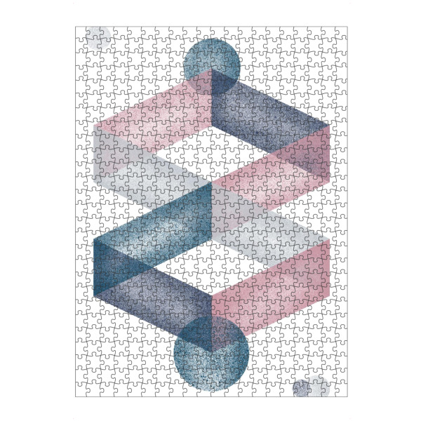 artboxONE Puzzle "Infinity in Pink and Grey" artboxONE - Abstrakt - Infinity,Sign,Geometric,Abstract,Texture,Pattern,Circle,Rectangle