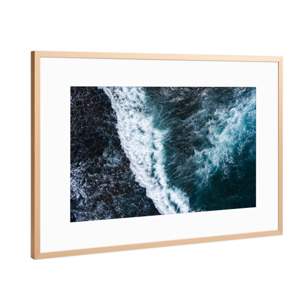 Poster mit Rahmen Kupfer "Storm in the Ocean" artboxONE - Natur,Reise,Reise / Strand und Meer
