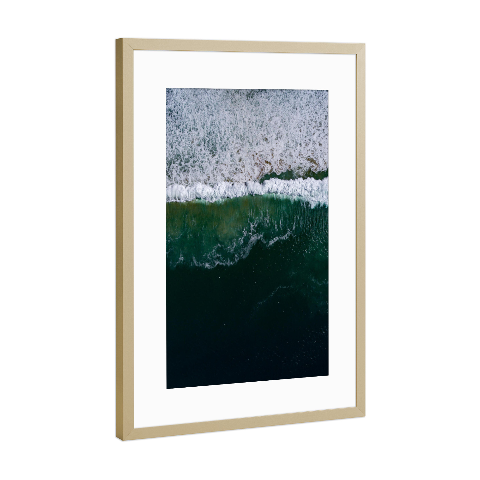 Poster mit Rahmen Gold "Ocean line" artboxONE - Natur,Reise,Reise / Strand und Meer