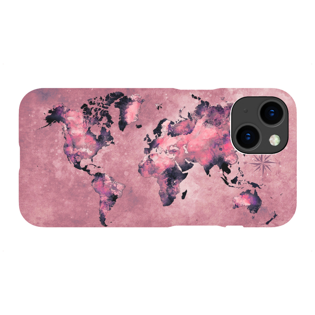 "World map coral red"für iPhone - Premium-Case Handyhülle artboxONE