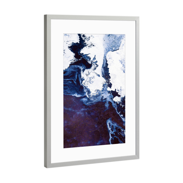 Poster mit Rahmen Silber "Surface in Concept" artboxONE - Abstrakt