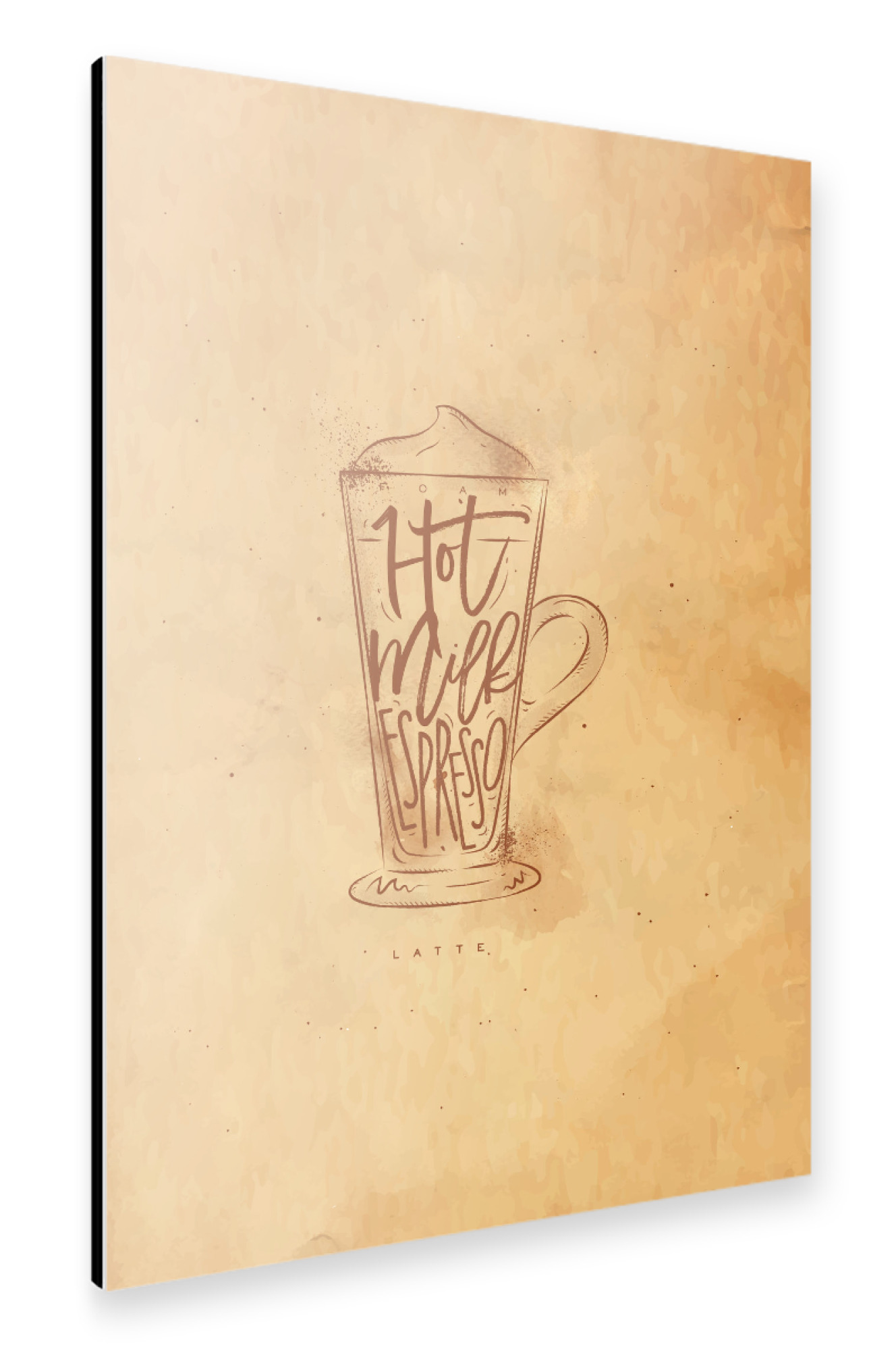 Alu-Dibond "Coffee latte cup craft" 30x20 cm artboxONE